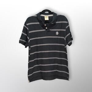 Billionaire Boys Club Black Pinstripe Polo - Men's Large